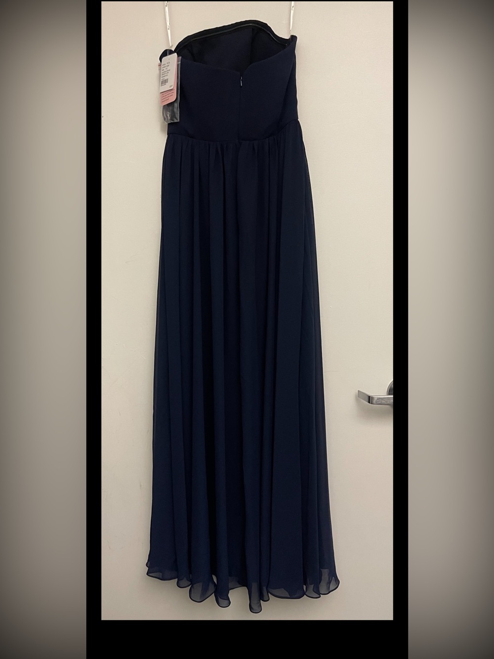 Dessy Strapless Navy Evening Gown-NWT - Picture 11 of 13